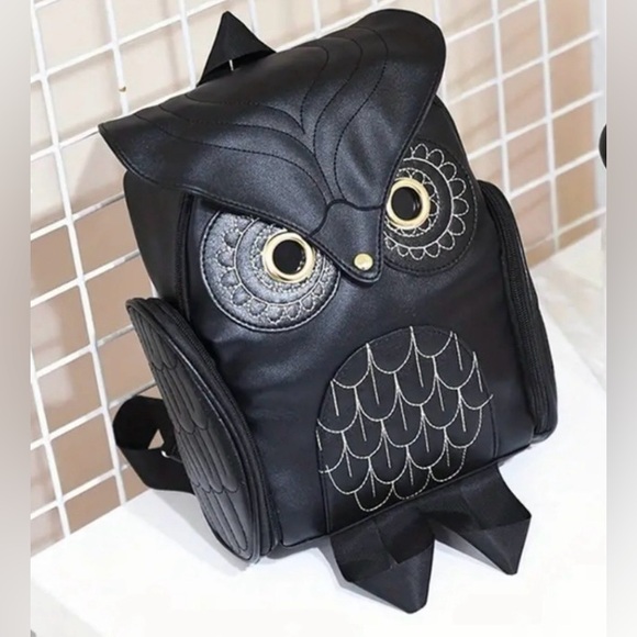 Owl Print Travel Backpack NWOT - Picture 3 of 9
